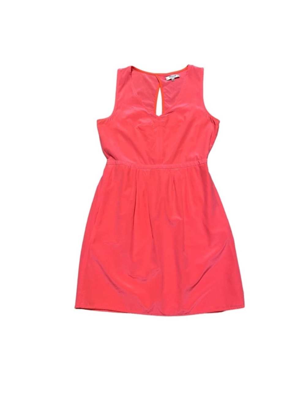 Coral sleeveless Madewell mini dress size 8